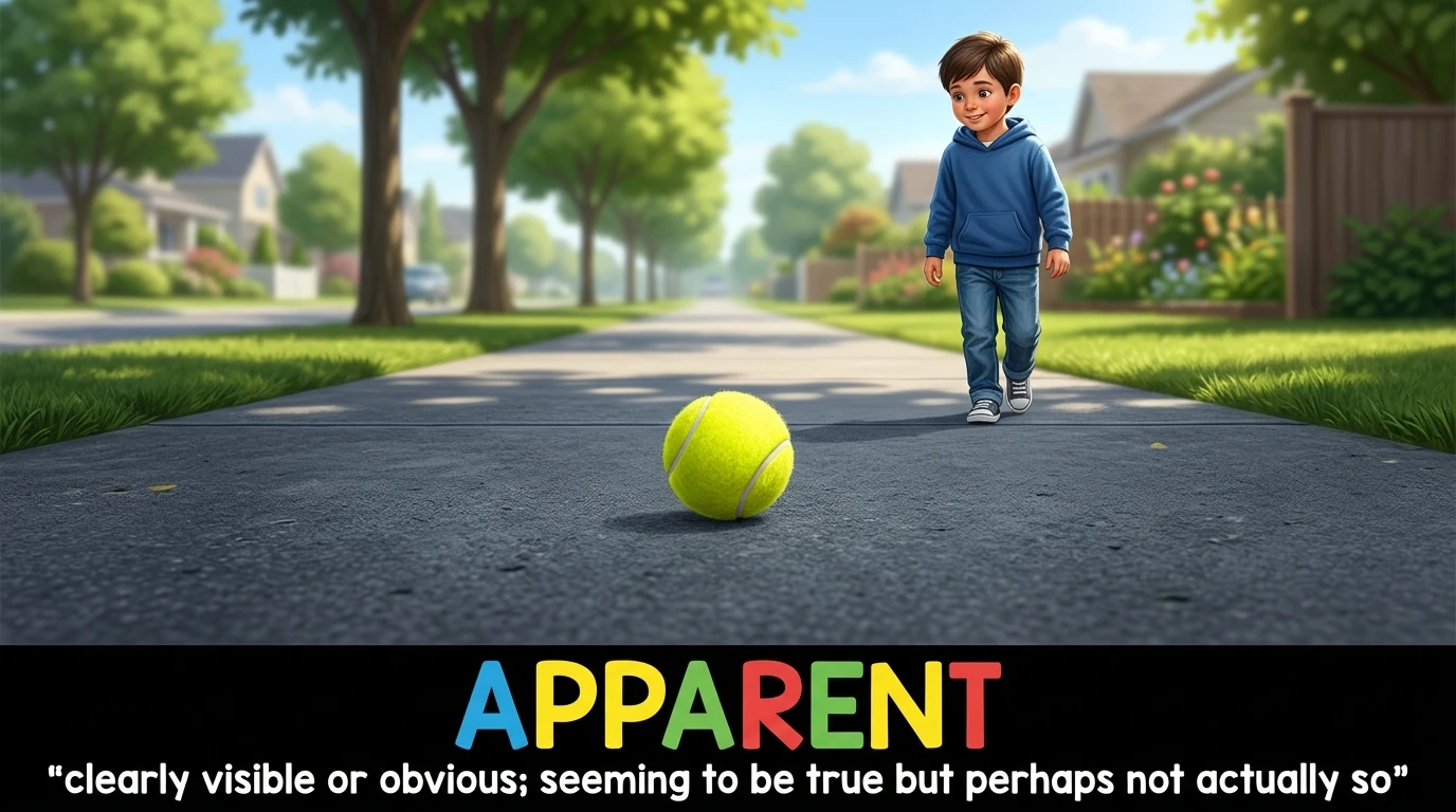 English Illustration for apparent